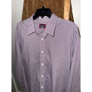 UnTuckit Mens XL Purple Checkered  Button Down Collard Shirt